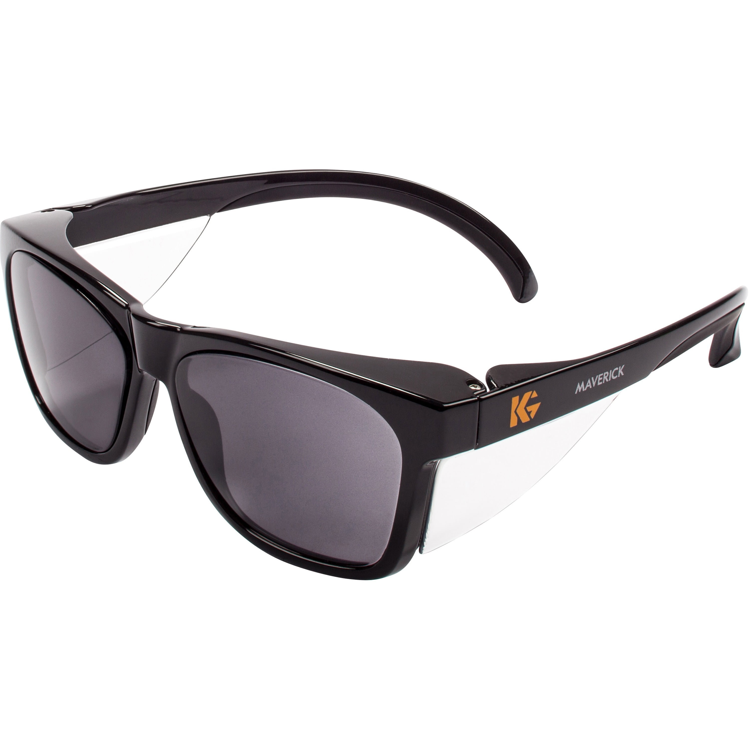 KleenGuard Maverick Safety Eyewear, Smoke Gray Body, Smoke Lens, Black