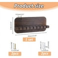 thumbnail image 2 of Wooden Belt Organizer Wall Mounted Belt Rack Sturdy Belt Hanger Organizer Holds 9 Belts Belt Holder for Closet Door Wall with Hardware 29.6x13.8x8.15cm, 2 of 7