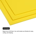 thumbnail image 4 of Unique Bargains EVA Foam Sheets Yellow 9.8 Inch x 9.8 Inch 5mm Thick Crafts Foam Sheets 8Pcs, 4 of 5