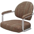 thumbnail image 3 of Swivel Counter Metal Bar Stool 26" - M-70 - Red Fabric- White Frame, 3 of 3
