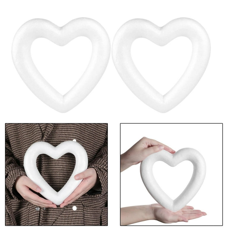 5pcs Craft Foam Hearts Heart Shaped Styrofoam Polystyrene Foam Heart for  DIY Craft Modeling Foam Flower Arranging Wedding Decor