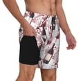 thumbnail image 2 of Balery Watercolor Wine Bañador para hombre, shorts de playa de secado rápido con entrepierna y forro de compresión-3X-Large, 2 of 6