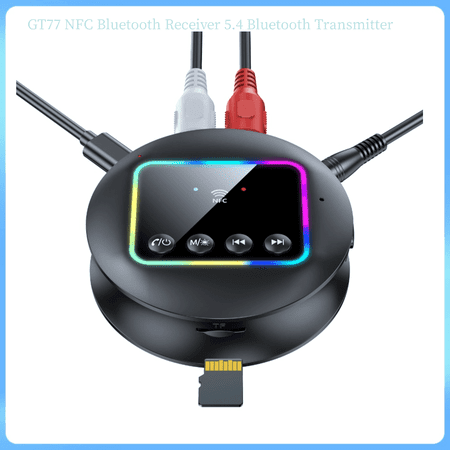 GT77 NFC Bluetooth Receiver 5.4 Bluetooth Transmitter 2-In-1 Adapter For Computers AUX Interface　