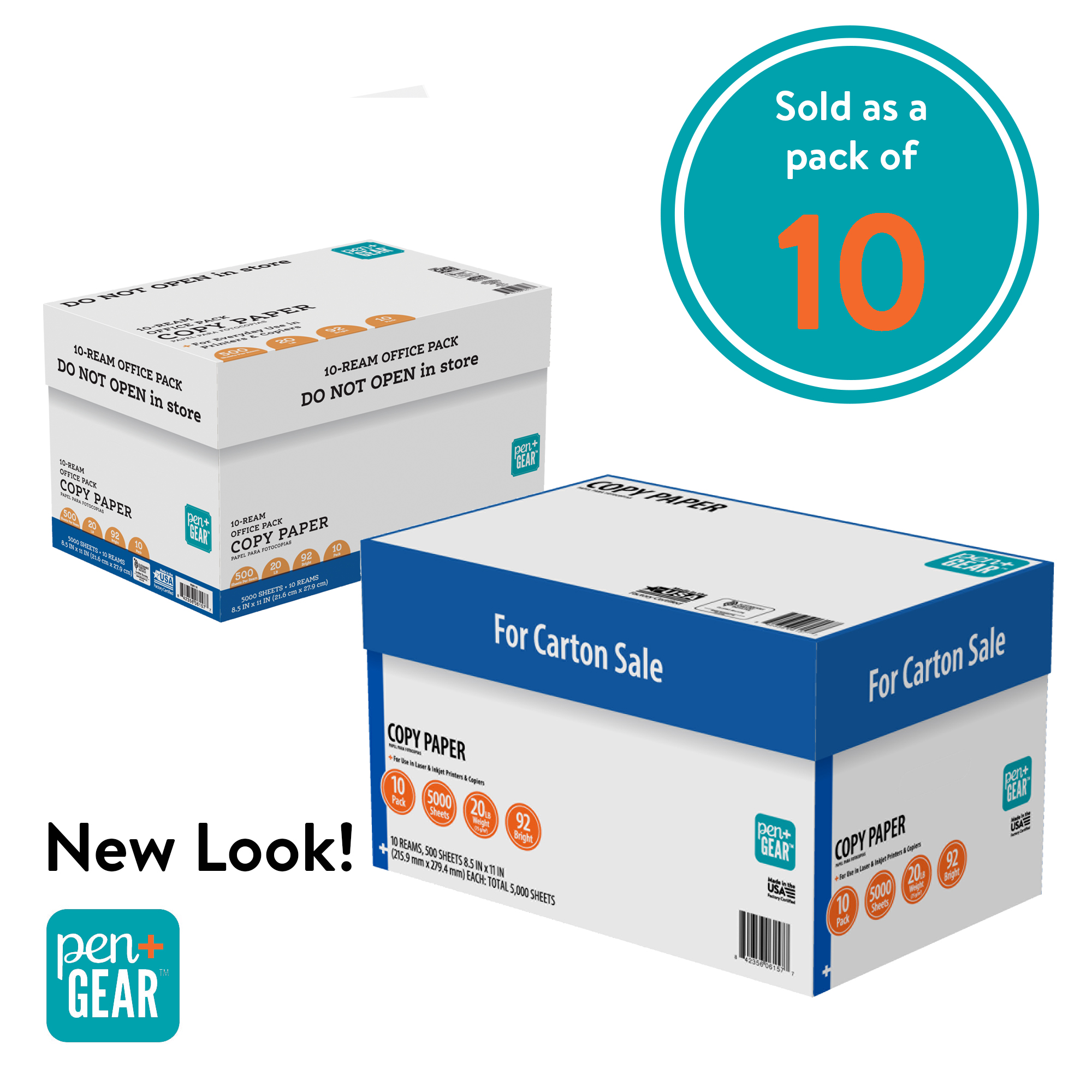 Pen+Gear Copy Paper, 8.5" x 11", White, 5,000 Sheets photo 3