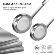 Loopunk 2Sets Stainless Steel Fine Mesh Strainer, Colander, Spoon, Sieve, Oil Filter, Food Strainer, Kitchen Gadget (Large, Small)