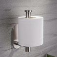 thumbnail image 4 of Adhesive Toilet Paper Holder, No Drilling Stainless Steel Toilet Roll Holder, Stick on Wall for Bathroom and RV, Brushed Silver, 4 of 5