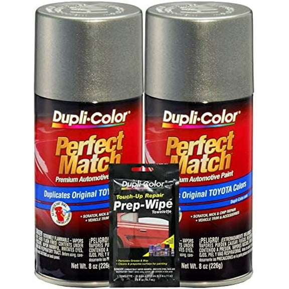 Grey Pearl Exact-Match Automotive Paint For Vehicles - 8 oz, Bundles Prep Wipe (3 Items)