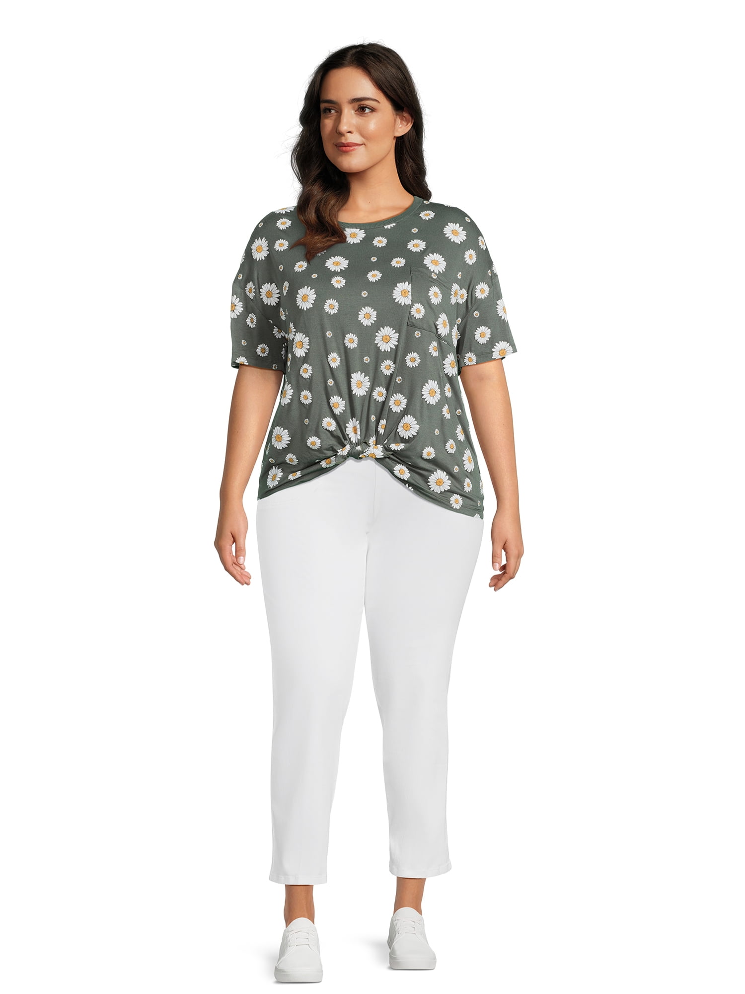 (3 pack) Just My Size Women's Plus 2 Pocket Pull-On Pant