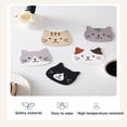thumbnail image 2 of Cute Cat Cup Colorful Mats Silicone Rubber Faces Insulated Durable Non Slip Hot Pads Set of 5, Kawaii Cat Shaped Coasters (5pcs), 2 of 4