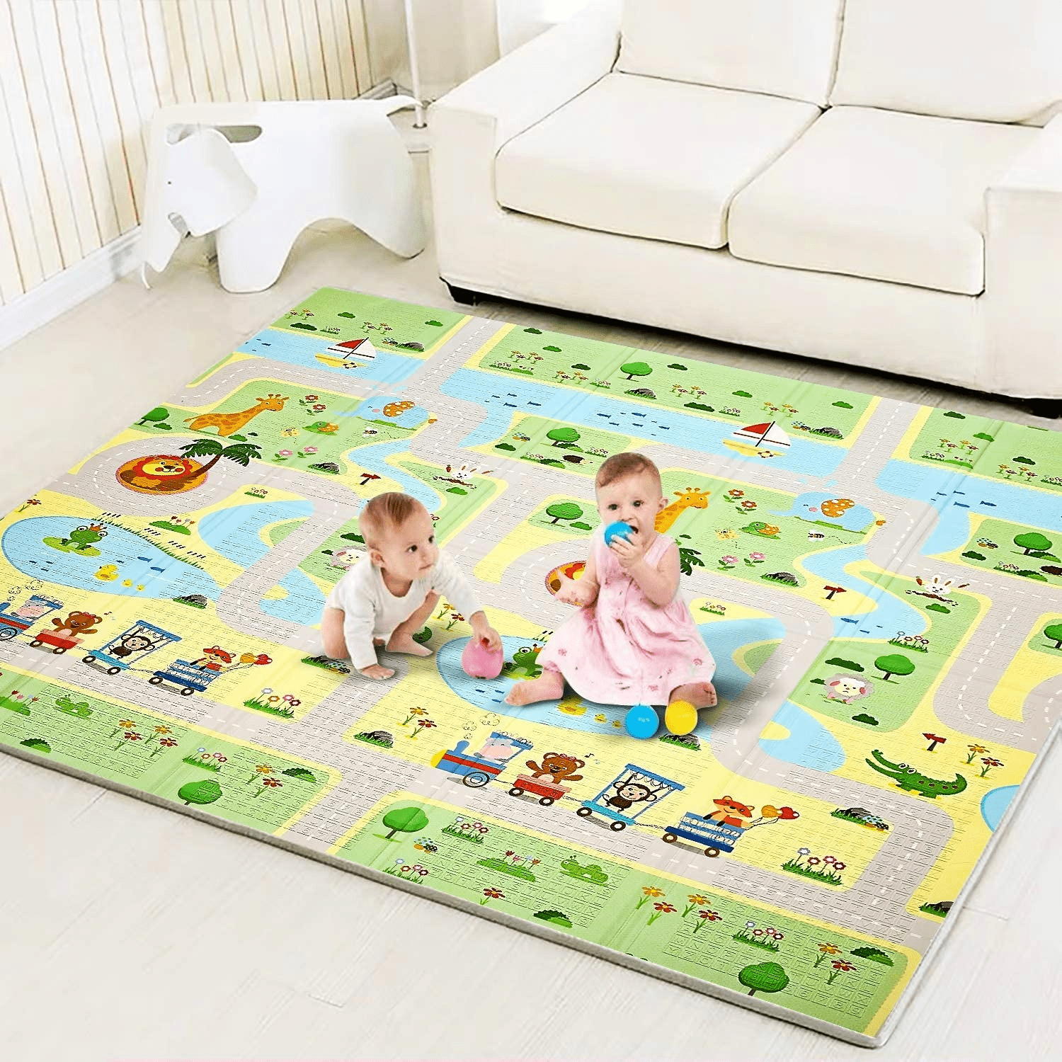 Baby Children Kids Toddler Crawl Mat Soft Carpet Floor Play Activity Picnic Pad 