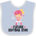 thumbnail image 3 of Inktastic Future Softball Star Girl Girls Baby Bib, 3 of 4