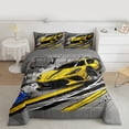 thumbnail image 2 of Castle Fairy Female Men Women Yellow Racing Car Full Size Comforter Sets 3-Piece,Abstract Graffiti Splash Bedding Comforter Set,Extreme Sport Lightweight Bedding Sets,Lightweight Room Decor, 2 of 8
