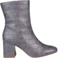 thumbnail image 2 of Women's Journee Collection Trevi Heeled Ankle Bootie Grey Croco Faux Leather 12 M, 2 of 4