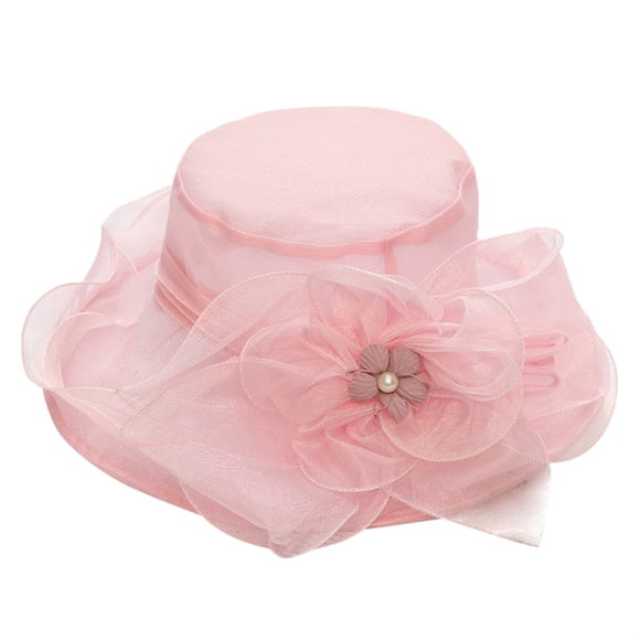 Uqiangy Wedding Hat Pink Hats for Women Fascinators Hats for Women Tea Party Pink Fascinators for Women Church Hat Sunday Hats for Women Derby Hat Pink