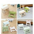 thumbnail image 4 of Home Kids Children Plastic Folding Step Stool Portable Folding Chair Small Bench Stool, 4 of 6