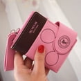 thumbnail image 5 of Cartera corta para mujer, estilo estudiante, estilo fresco y lindo, con cremallera, monedero pequeño, tarjetero, 5 of 5