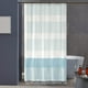 thumbnail image 1 of Cortina de baño de lino sintético, Impermeable, Empalme con flecos, Cortinas de baño, Azul, 1 of 6