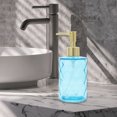 thumbnail image 6 of Unique Bargains 1 Pc Reusable Diamond-shaped Soap Dispenser 11.16oz Blue Gold Tone, 6 of 6