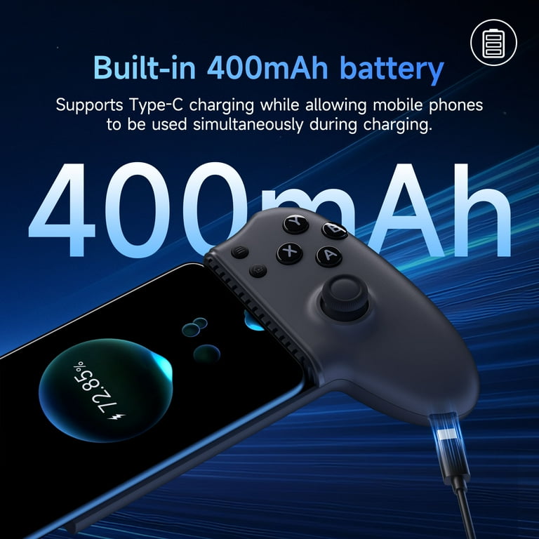 Mobile Game Controller voor PUBG 6-in-1 [upgrade-versie] met powerbank en ventilator, L1R1 L2R2 Grip Gamepad Joystick mobiele controller voor iOS en Android Phone