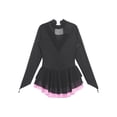 thumbnail image 6 of CHICTRY Kids Girls Shiny Rhinestone Long Sleeve Figure Ice Skating Leotard Dress Pink-B 6, 6 of 7