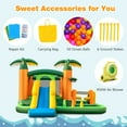 thumbnail image 6 of Infans Tropical Inflatable Bounce Castle, 8-in-1 Giant Jumping House w/950W  Blower, 6 of 7