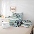 thumbnail image 4 of Erosebridal Cartoon Car Bedding Sets Twin Size,Happy Camping Comforter Sets with Sheets,Lodge Cabin Bed in a Bag Twin size,Breathable Boys Bedroom Decor,Reversible,7pcs, 4 of 6