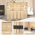 thumbnail image 4 of Ecomex 6 Panels Room Divider Half Louver-Design Wood Folding Privacy Screen, Natural, 4 of 10