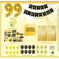 thumbnail image 2 of 99th Birthday Decoration Black and Gold for Boy & Girl, 99th Cake Topper, 99th Party Supplies for Her and Him, 99th Birthday Photo Props, 2 of 5