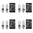 thumbnail image 1 of Focos Luz LED de ancho remoto T10 RGB luz lateral de puerta de coche con controlador para Auto 8 Uds, 1 of 7