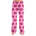 thumbnail image 3 of Women's Halloween Pajama Pants Loose Fit Sleepwear Lounge Bottoms with Fun Print, Cozy Comfy Pajama Bottoms for Home Party Sleep Pink 2XL, 3 of 5