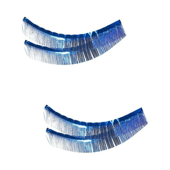 2pcs Foil Fringe Curtain Parade Curtain Streamer Party Glitter Garland Banner Decoration