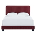 thumbnail image 6 of Modway Celine Channel Tufted Performance Velvet King Bed in Maroon, 6 of 8