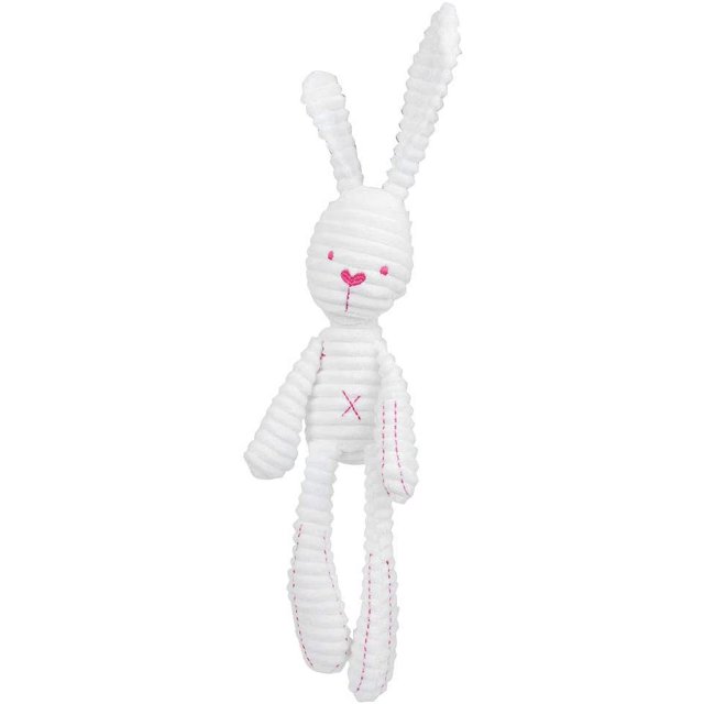 Muñeca relajante, linda muñeca de animales de dibujos animados, juguete de peluche, conejo para apaciguar el sueño para niños pequeños (blanco) JM