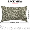 thumbnail image 2 of Sage Green Block Print Lumbar Pillow Covers 12x20 Inch Set of 2, Rustic Cottage Style Cream Floral Decorative Throw Pillow Cases Cushion Covers Vintage Decoration Gift Farmhouse Sofa Couch Bed Decor, 2 of 6