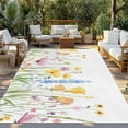thumbnail image 3 of Fsddascl Verdant Flower Patterns Outdoor Rug for Patio/Deck/Porch, Non-Slip Large Area Rug 5 x 8 Ft, Farmhouse Botanical Indoor Outdoor Rugs Washable Area Rugs, Reversible Camping Rug Carpet Runner, 3 of 5
