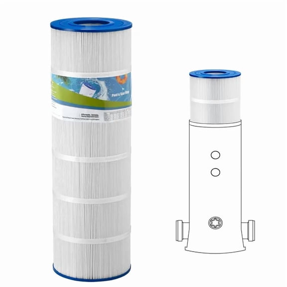 Pool Filter Cartridge 175 Sq Ft Spa Hot Tub Filter Replacement Compatible with Pleatco PA175 Hayward C1750 Secure for Kids and Pets Trilobal Pleated Easy to Clean