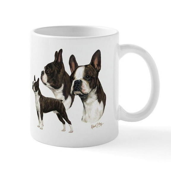 CafePress - Boston Terrier Mug - 11 oz Ceramic Mug - Novelty Coffee Tea Cup