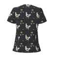 thumbnail image 4 of Naloa Cartoon Rooster Print T-Shirts Short Sleeve V Neck Tees for Women Fashion Tops Trendy Lightweight Soft Casual Summer Outfits Clothes, 4 of 5