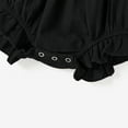 thumbnail image 6 of PatPat Mommy and Me Dresses Family Matching Outfits Mother's Day 100% Cotton Button Front Solid V Neck Ruffle-sleeve Belted Dresses Toddler Girl 2T Black Dress, 6 of 13
