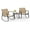 Brown, variant on Noelse 3 Piece Outdoor Patio Bistro Set with Rocking Chairs, Weather-Resistant Textilene Conversation Set with Coffee Table for Porch, Balcony, Lawn, Black
