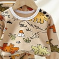 thumbnail image 5 of TOWED22 Baby Boy Girl Pajama Set 2Pcs Long Sleeve Print Top and Pants Cotton Pjs Soft Sleepwear Jammies Fall Winter 3 6 9 12 18 24 Months 2 3 4 5 6 7 8 9 Years(Coffee,6-7 Y), 5 of 6