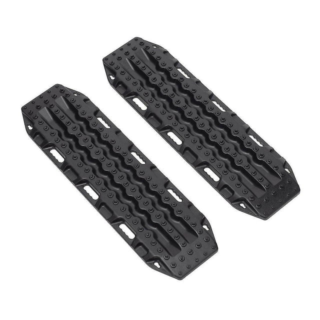 yeacher 2pcs Sand Ladder Recovery Ramp Board Escape Board,black