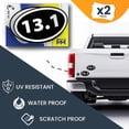 thumbnail image 4 of 13.1 Half Marathon Inverted Black Oval Runner Adhesive Decal Sticker, 2 Pack, 4 of 7