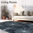 thumbnail image 2 of Flatwoven High Traffic Area Rug, Ghostly Spiderweb Spooky Halloween, Non Slip, Stain Resistant, Washable Area Rugs for Living Room, Bedroom(Black, 4X6), 2 of 8
