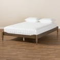 thumbnail image 2 of Baxton Studio Laure French Bohemian Weathered Grey Oak Finished Wood Queen Size Platform Bed Frame, 2 of 9