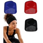 Mesh Hair Wraps for Black Women, Adjustable Hair Covers for Sleeping, Natural Hair Wash Face Sleep Caps, Spa Headbands for Long and Short Hair by GIXUSIL , 3 Pieces
