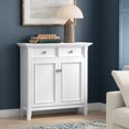 thumbnail image 4 of Simpli Home Amherst 36 inch Wide Solid Wood Transitional Storage Cabinet in White, 4 of 10