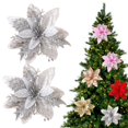 thumbnail image 2 of ZZyuan Christmas Artificial 3 Layer Glitter Stereo Simulation Ornaments Christmas Decorations For Christmas Tree Wreath Garland Box Holiday Xmas Home Decor 2 Pack, 2 of 7