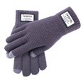 thumbnail image 3 of Guantes Pantalla táctil Elástico Hombre Punto Hombre Invierno Cálido Manopla (Gris) 2pcs Sywqhk Para Estrenar, 3 of 9