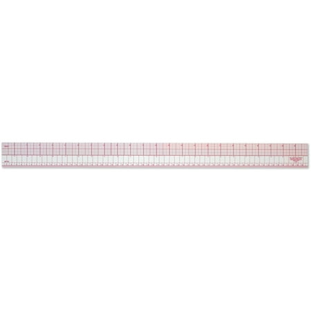 C-Thru Zero-Centering English/Metric Ruler, 2in x 24in